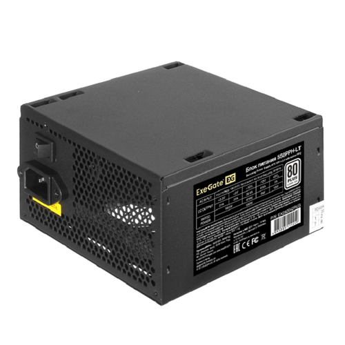Блок питания ExeGate 550W 80 PLUS 550PPH-LT-S-OEM EX282042RUS-OEM-S black 387500₽