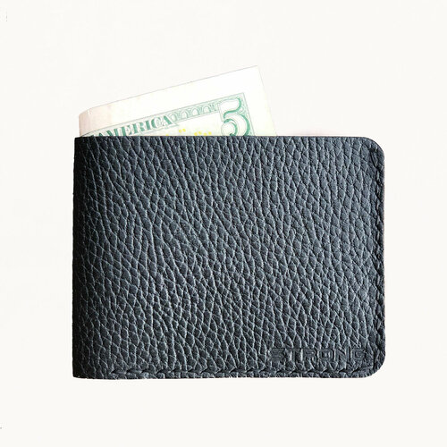 фото Кошелек ручной работы из натуральной кожи, черный stark brand