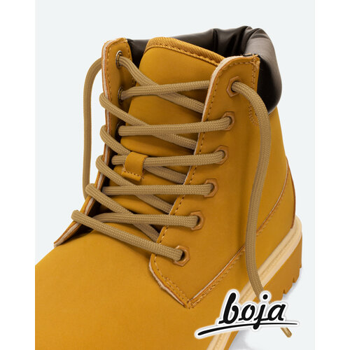 Шнурки для обуви BOJA (LUX), круглые, бежевые, 120 см, для кроссовок; ботинок; кед; бутсов