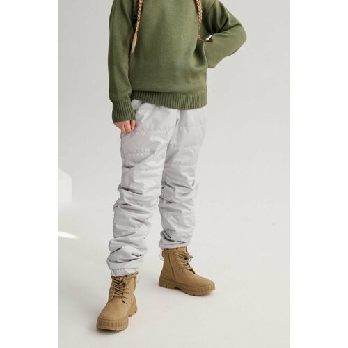 фото Брюки minidino размер 146, серебряный