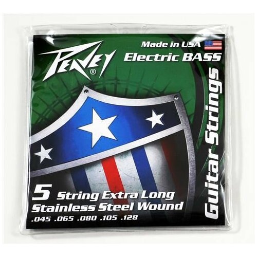 Струны для 5-струнной бас-гитары PEAVEY Stainless Steel-Wound 00578400 - (45-128)