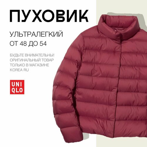 Пуховик Uniqlo, размер M, красный пуховик uniqlo размер m голубой