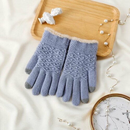 фото Перчатки , размер универсальный, синий, голубой croco gifts