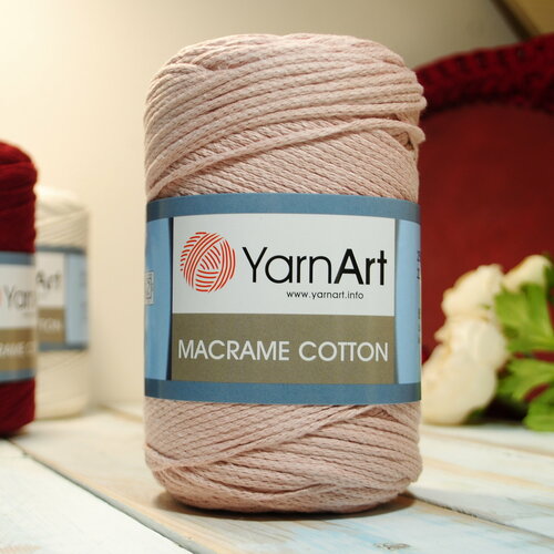 Пряжа YarnArt Macrame Cotton, 85 % хлопок, 15 % полиэстер, 250 г, 225 м, 1 шт, 780 пудра