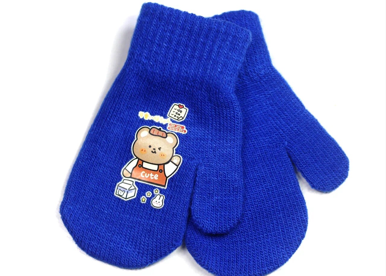 фото Варежки "Друг" с начесом корич 1-2 г