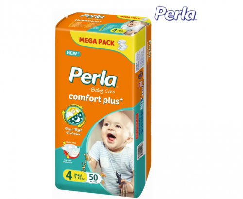 Подгузники Perla CP MEGA MAXI 50 шт 7-18 кг