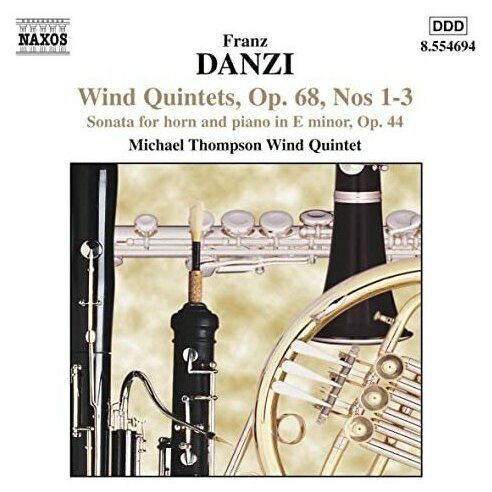 Danzi-Wind Quintets Op68 N 1-3/Horn Sonata Op44- Naxos CD Deu (Компакт-диск 1шт) Franz 18th 19th