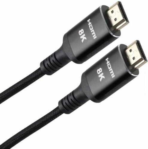 Кабель интерфейсный HDMI-HDMI VCOM ACG859B-3.0 19M/M, ver. 2.1 8KX60Hz (Econom) оплетка 3m iOpen