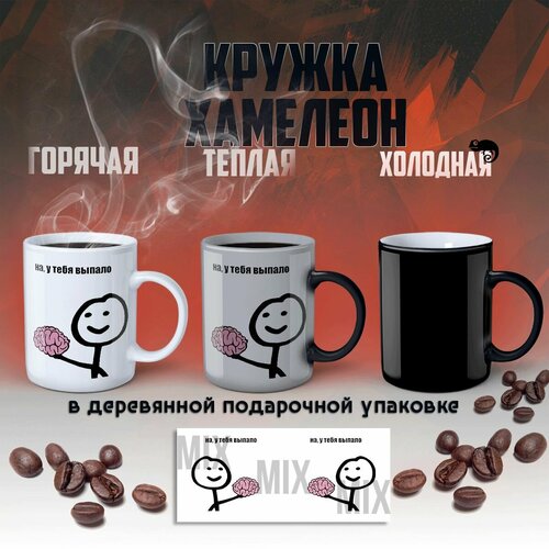 Кружка хамелеон прикольная картинка появляется при нагревании