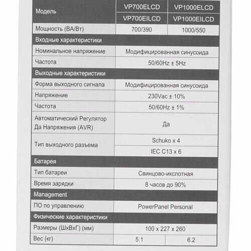 ИБП CyberPower VP700ELCD - фото №10