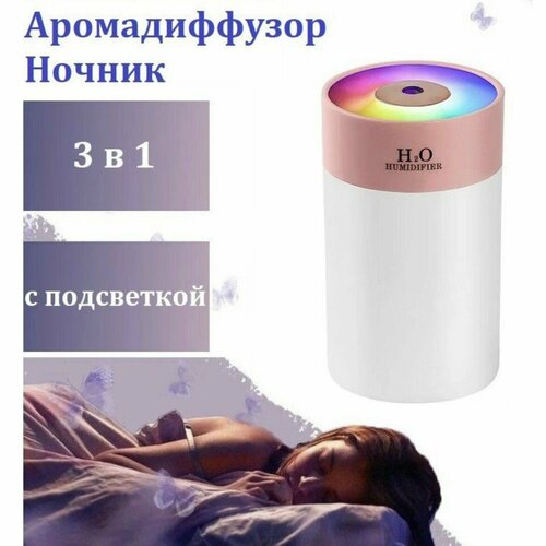 Увлажнитель воздуха H2O с подсветкой ночник Розовый 99900₽