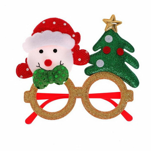 Карнавальные очки "Снеговик с ёлочкой"