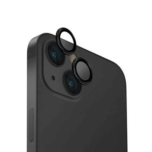 Защитное стекло для камеры iPhone 15/15 Plus Uniq OPTIX Camera Lens protector Aluminium Black