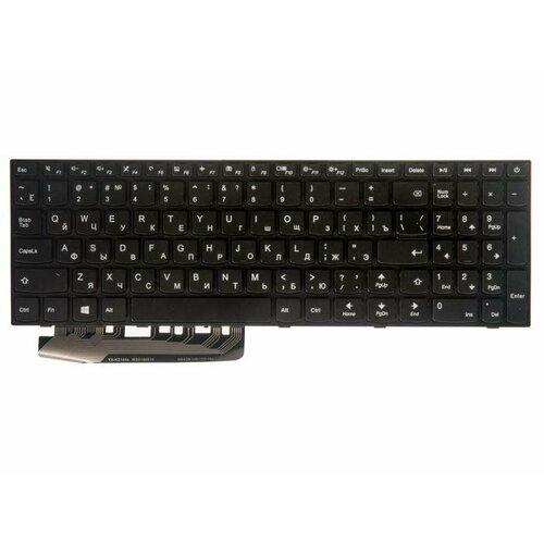 Клавиатура для ноутбука Lenovo IdeaPad 110-15ISK черная, Гор. Enter клавиатура keyboard для ноутбука lenovo ideapad черная с рамкой гор enter 9z ncssn 20r