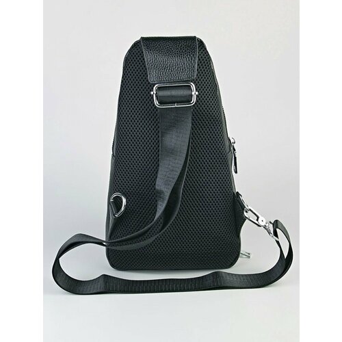 Рюкзак барсетка Skin фактура под рептилию рельефная перфорированная черный 3835₽