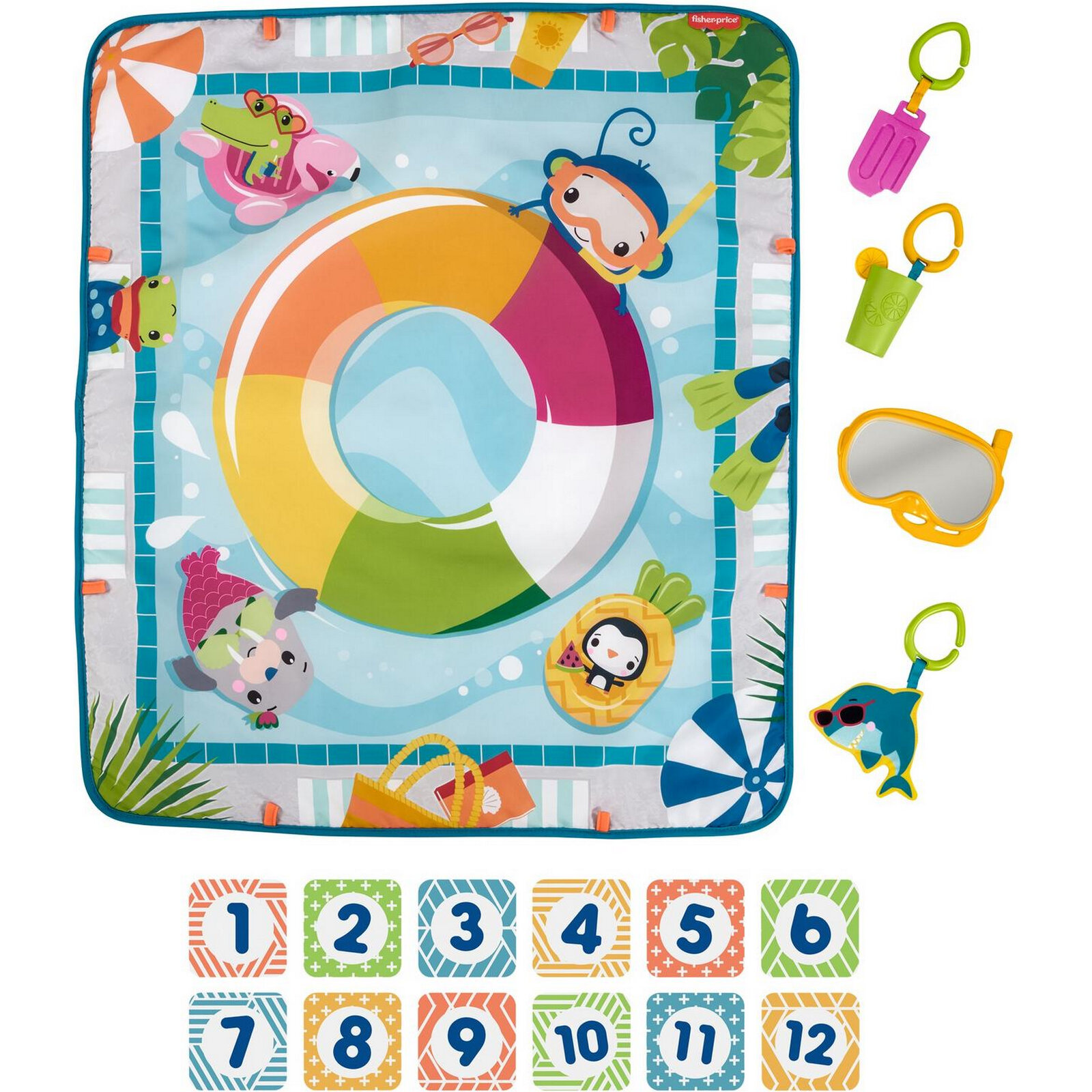 Развивающий коврик Fisher-Price Морская тематика 72.4 х 81.3 - фото №7