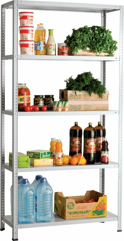 Металлический офисный стеллаж практик MS Standart 220/100х40/6 (6 полок) для хранения, универсальный,2200х1000х400 — фото 15
