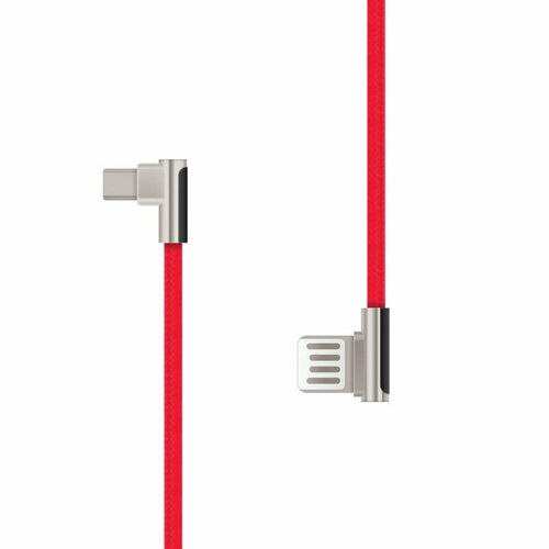 Кабель Rombica Digital AB-06, USB - micro USB, текстиль, 1м красный