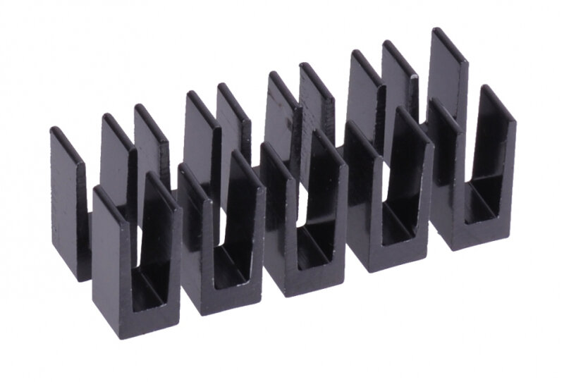 Радиаторы для памяти видеокарты Alphacool GPU RAM Aluminium Heatsinks 7x7mm - black 10 pcs 17156