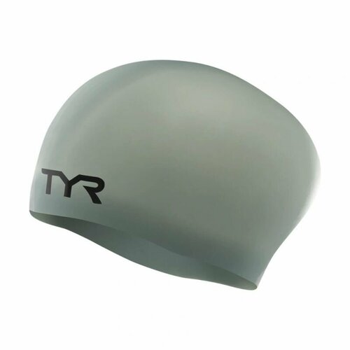 54645-82580 Шапочка для плавания TYR Long Hair Wrinkle-Free Silicone Cap, LCSL-019, серый