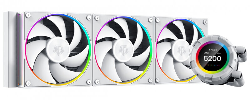 Система водяного охлаждения ID-Cooling SL360 WHITE Soc-AM5/AM4/1151/1200/2066/1700 4-pin 14-30dB Al+Cu 350W LED Ret