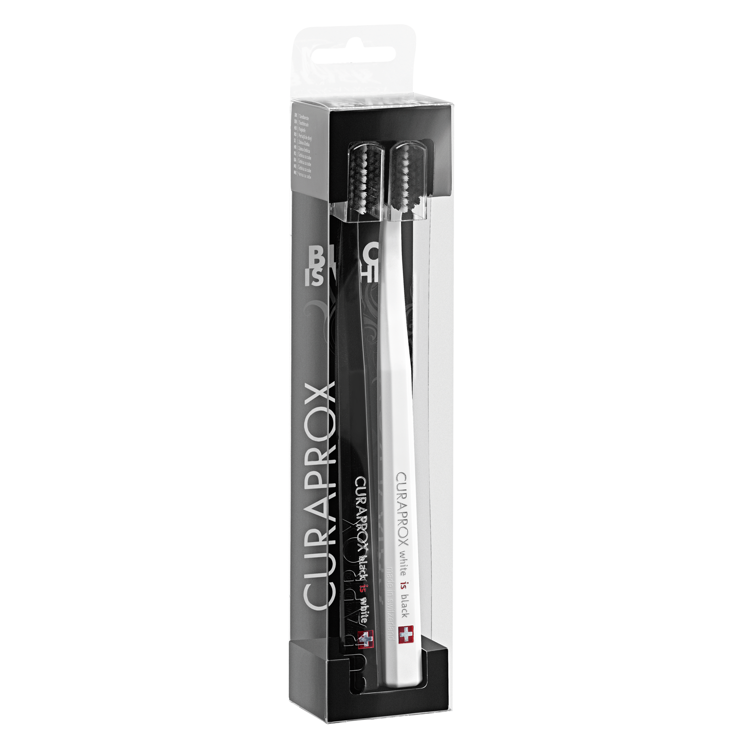 Набор зубных щеток Curaprox White Is Black CS5460 белая и черная