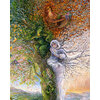 Картина по номерам раскраска по номерам 40х50 Дерево четырех сезонов, природа - изображение