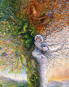Фото Картина по номерам раскраска по номерам 40х50 Дерево четырех сезонов, природа
