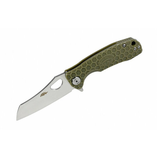 фото Нож складной honey badger wharncleaver d2 m (hb1163) с зелёной рукоятью