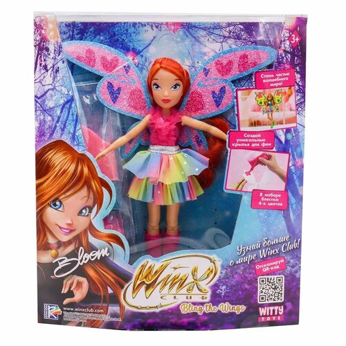 Кукла Winx Club Bling the Wings Блум 24 см IW01312201 кукла winx club bling the wings блум с крыльями и глиттером 24 см winx club iw01312201