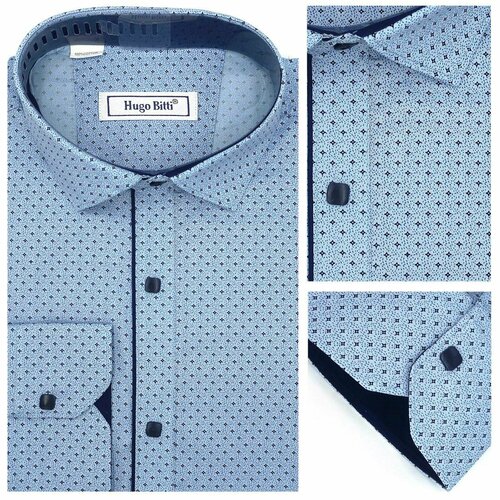 фото Рубашка hugo bitti, размер l, голубой