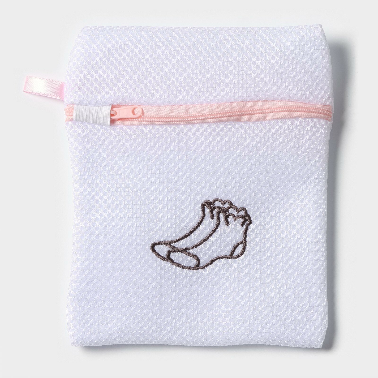 Мешок для стирки носков Доляна 17×20 см трехслойный крупная сетка цвет микс