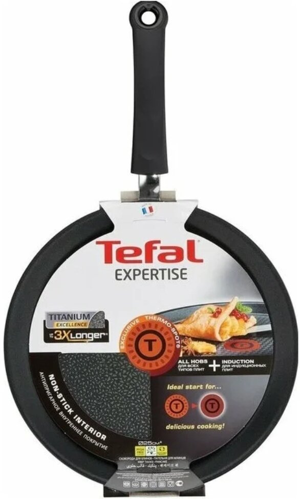 Сковорода блинная Tefal Expertise C6203872, диаметр 25 см
