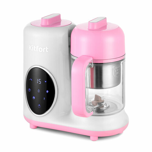 Блендер-пароварка Kitfort КТ-2326-1 бело-розовый блендер пароварка twistshake food processor белый