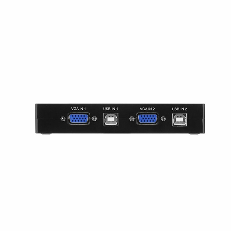 Переключатель UGREEN 2-Port USB KVM Switch Box ABS Case, black - фото №3