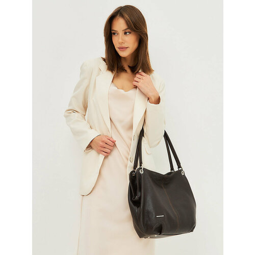 Сумка  хобо Fiato Dream повседневная, натуральная кожа, внутренний карман, коричневый