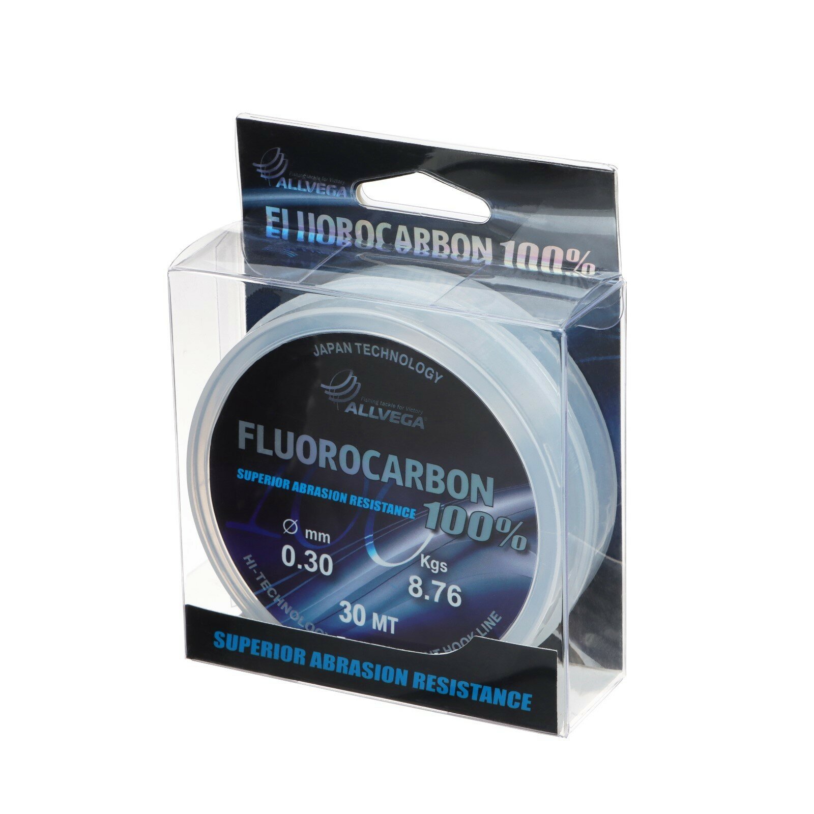 Флюорокарбон Allvega FX FLUOROCARBON 100% 0.30мм 30м, 8,76кг, прозрачная