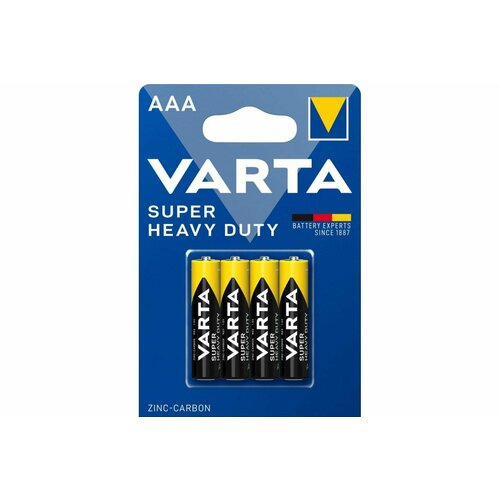 батарейка varta superlife heavy duty r14 c 2шт Батарейка Varta SUPERLIFE R03 AAA BL4 Heavy Duty 1.5V (2003) (4/48/240) 02003101414