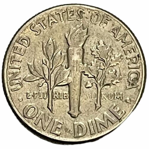 США 10 центов (1 дайм) 1975 г. (Dime, Рузвельт) (D)