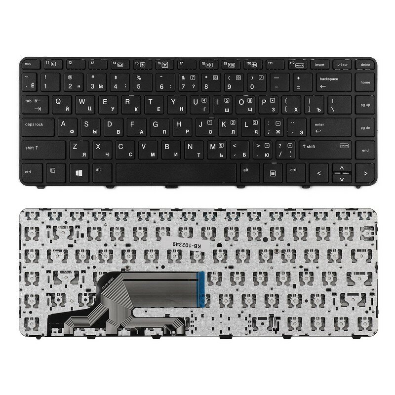 Клавиатура HP Probook 430 G3, 440 G3 Series. Плоский Enter. Черная, с рамкой