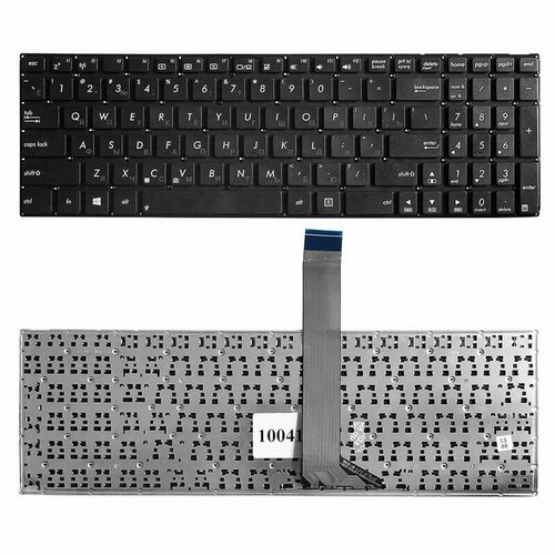 клавиатура для ноутбука asus k46cm s46c k46c k46 46cb k46ca s46 series плоский enter черная без рамки pn 0knb0 4104ru00 Клавиатура Asus Vivobook K551, S551, V551. Плоский Enter. Черная, без рамки