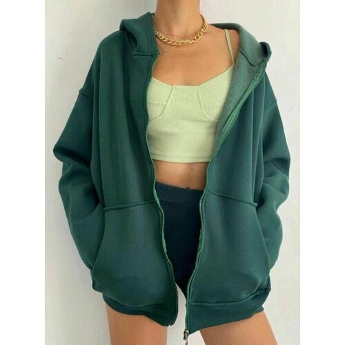 фото Худи, размер 44, зеленый нет бренда