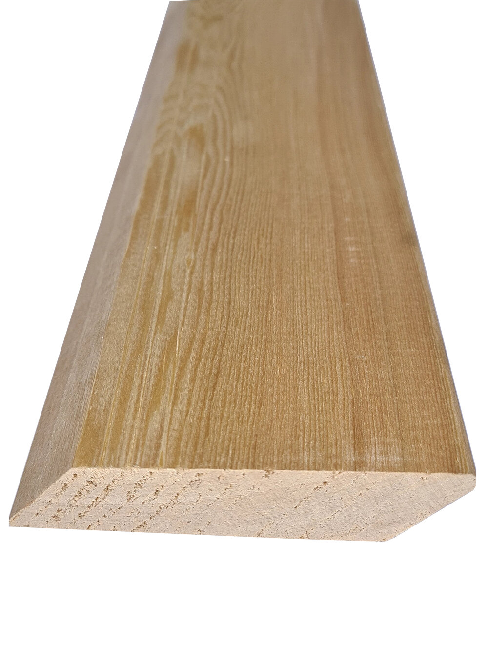 фото Скошенный планкен из лиственницы 20х90х2000х 10шт. сорт B