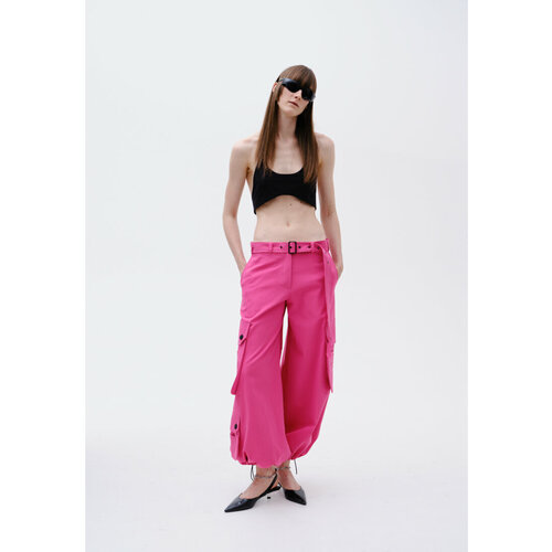 Брюки карго  ХакаМа, размер 50, фуксия