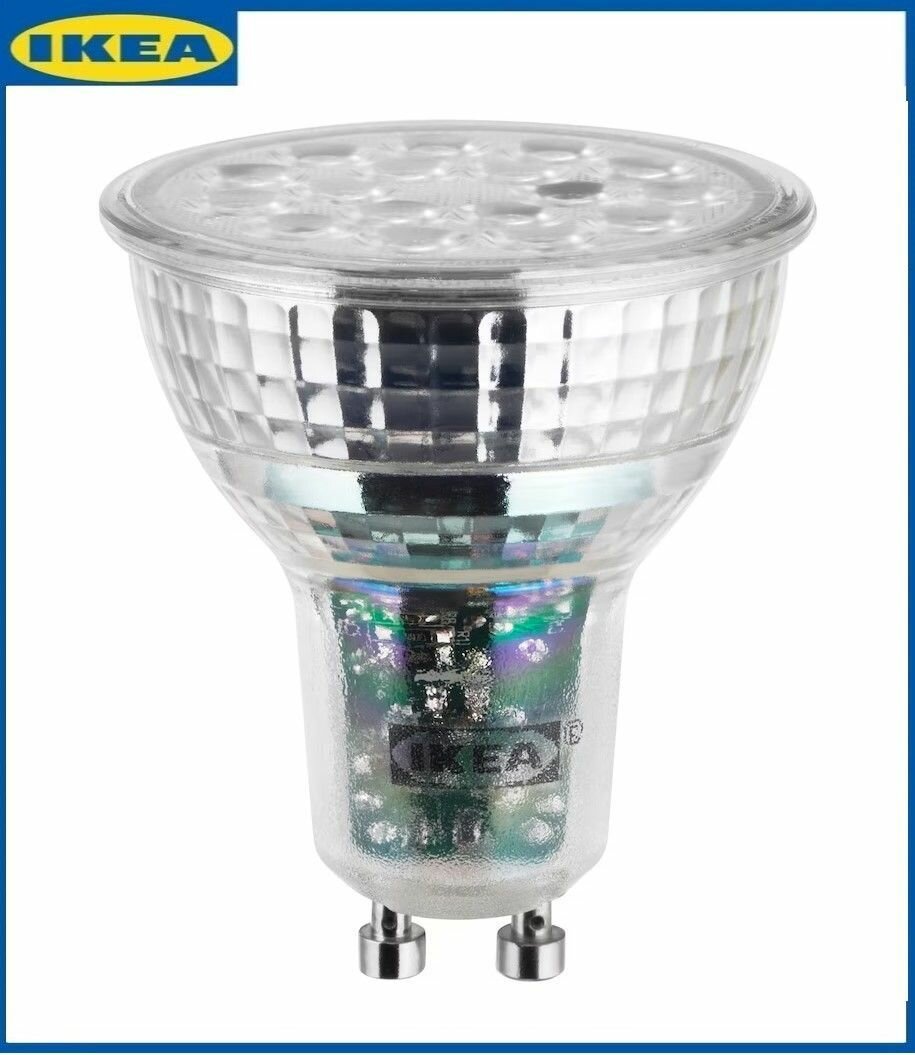 фото Лампа светодиодная икеа ледаре, GU10, 7.5 Вт, 2700 К. IKEA LEDARE.