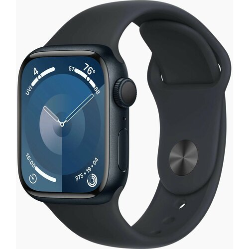 Часы Apple Watch Series 9 41mm Midnight Aluminium Case with Sport Band SM 4793600₽