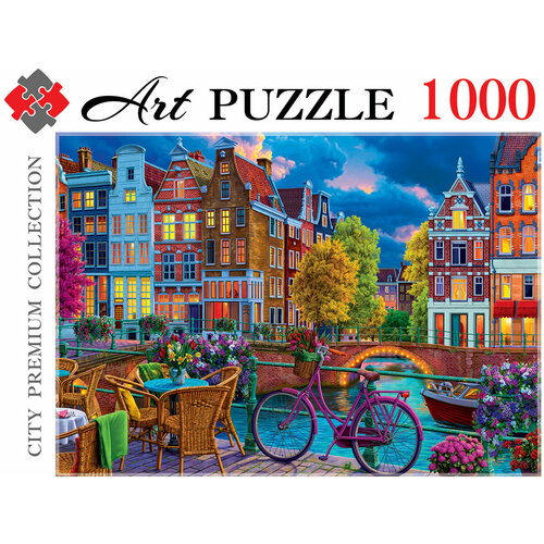 Пазл Artpuzzle 1000 деталей: Ночной Амстердам пазл artpuzzle 500 деталей ночной мегаполис