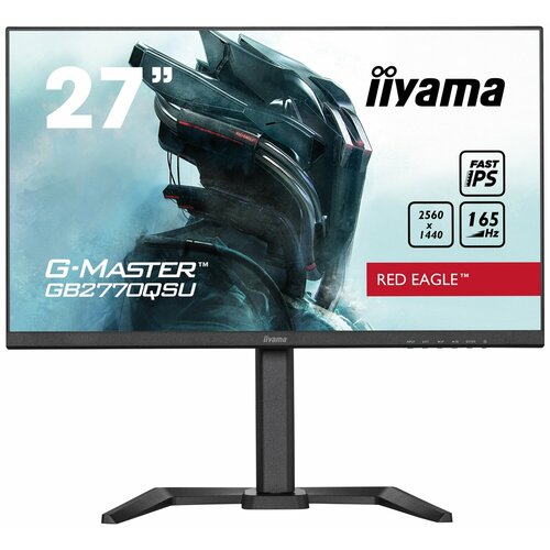 Монитор Iiyama 27(2560x1440) Iiyama G-Master GB2770QSU-B5 /матрица IPS Матовая /Встроенные колонки Регулировка высоты