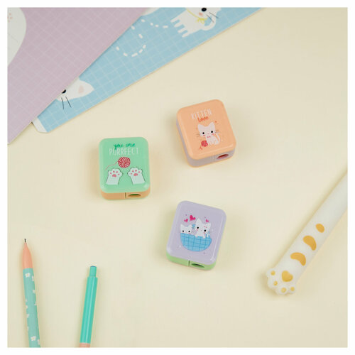 Комплект 24 шт, Точилка пластиковая MESHU 