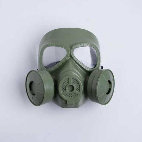 фото Карнавальная маска «противогаз», цвет зелёный (комплект из 3 шт) нет бренда